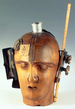 Raoul Hausmann's assemblage of various measurement objects affixed to a hairdresser's wigmaking dummy sought to make "Mechanical Head," circa 1920, an unsettling commentary on the empty spirit of postwar Germany. Centre Pompidou, Musee national d'art moderne, Paris.