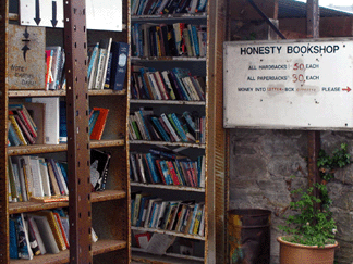 This outpost of the Honesty Book Shop is just one of several stalls that run on the honesty principle