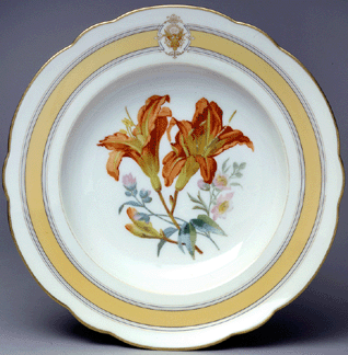 Ulysses S Grant dinner plate 1870 porcelain with printed enamel and gilt decoration Haviland et Cie Limoges France 1842present Will Brown photo