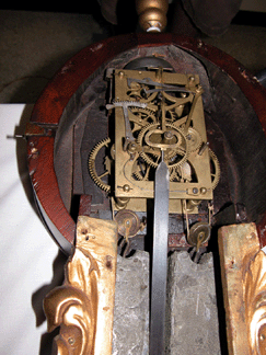 The original movement of an elaborate banjo clock that Jon Lambert described as the most important banjo in the sale Fortytwo inches in height catalog notes said the eightday banjo with the handmade bell strike and weightdriven escapement was made circa 18201840 in New England or New York The clock was estimated at 253000 and brought 9000