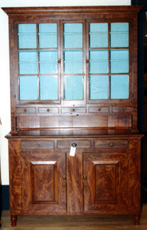 Bearing the inscription John Lamb the 86inchhigh Lehigh County Penn decorated Dutch cupboard circa 1851 one of two in the sale had two sixpane doors over five small drawers over three drawers It doubled its high 50000 estimate