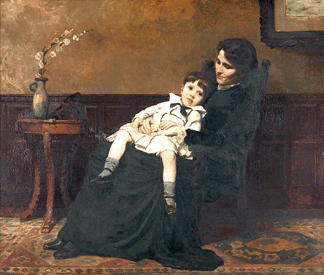 Drawing on dcor ideas from Whistlers Mother Cecilia Beaux depicted her sister and nephew amid family heirlooms in her Philadelphia studio Acclaim for Les dernier jours denfance 1885 put Beaux on the artistic map even before she studied in Paris Courtesy of the Pennsylvania Academy of the Fine Arts Philadelphia gift of Cecilia Drinker Saltonstall