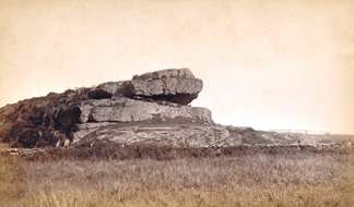 This circa 1900 photograph of Paradise Rocks, described by co-curator Mark D. Mitchell as "Newport's most iconic site,” shows how accurately Suydam depicted it in his paintings. Newport Historical Society, Rhode Island.