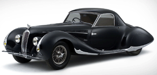 Chosen as the epitome of coachbuilding skills, this lithe and sublime coupe was exhibited by Figoni & Falaschi at the 1938 Paris Salon. The 1938 Delahaye 135 MS Coupé sold for $1,712,000.