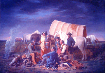 William Ranney, "Advice on the Prairie,” 1853, oil on canvas, Buffalo Bill Historical Center, Cody, Wyo., gift of Mrs J. Maxwell Moran.