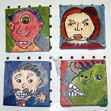 Elegant Outsiders, Ila, Ga., showed "4 Monsters” at $35 each or the set for $100.