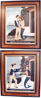 A nice pair of smaller Cahoons titled "The Sailor's Adieu” and "The Sailor's Return” were the subject of active bidding, selling at $74,750. 