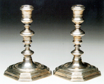 The top lot of the auction came as a set of four Charles II silver candlesticks, circa 1683, sold for $106,375. 