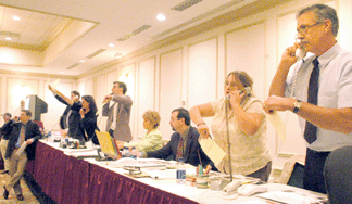 The phone lines were active throughout all three days of the auction.