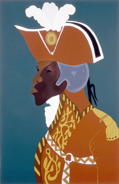 Jacob Lawrence (American, 1917–2000), "General Toussaint L'Ouverture,” 1986, silkscreen. Courtesy DC Moore Gallery, New York City.