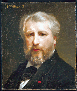 William Bouguereau's "Self Portrait,” 1879, suggests the intensity and charisma he brought to his role as a popular and influential teacher. The Montreal Museum of Fine Arts.