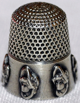 A rare Dolly Varden thimble, in good condition, brought $2,000.