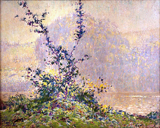 Charles Rosen, "Opalescent Morning,” undated, oil on canvas, 32 by 40 inches, gift of Marguerite and Gerry Lenfest.