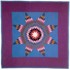 Center Star unknown Amish quiltmaker American Lancaster County Pa circa 1920 Pieced wools 88 by 89 inches