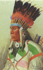 Three BearsBlackfeet Browning Montana 1910 13x9 inches watercolorgouache