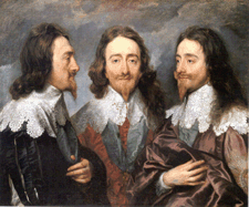 The twofaced or here threefaced King Charles tried to appease all sides and paid with his life Triple Portrait of Charles I Anthony van Dyck Royal Collection Windsor