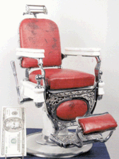 Salesman sample barber chair 26450