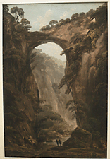 Painting of Natural Bridge Virginia attributed to Isaac Weld 3500