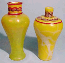 Pair of Tiffany Favrile Tel el Amarna vases 43700