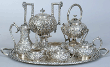 Kirk sterling tea set 25850