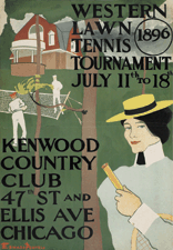 Edward Penfields image for the Western Lawn Tennis Tournament 1896 possibly the earliest of all tennis posters was purchased by the International Tennis Hall of Fame for a record 9200