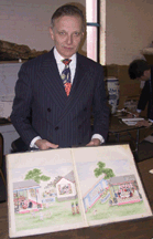 Northeast consultant Carl Crossman with the first of two albums of China Trade watercolors which totaled 406500