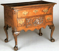 Philadelphia lowboy with appliques attributed to the Garvan carver 105000