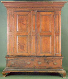 A circa 1770 Lancaster County Penn walnut schrank brought 25875