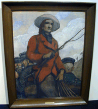 Tempera of a coach driver by JB Yeats 165000