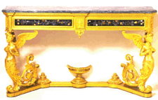 Circa 1830 Charles X hardstonemounted ormolu console 192750