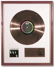 Meet the Beatles gold record 14415