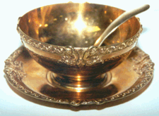 Tiffany and Co gold sauce bowl 3600