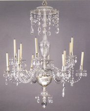 George III cut glass 12light chandelier 60375