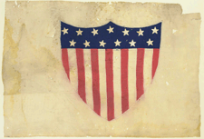 Banner decorated with a 13star American shield 262500