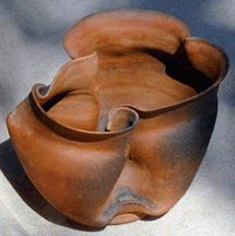 George Ohr freeform pottery bowl 6160
