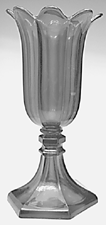 Teal pressed tulip vase 10450