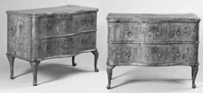 Italian Baroque walnut commodes 46000