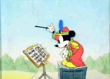 Mickey Mouse conducts in The Band Concert which fetched 27150