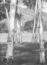 The Steeple through the Birches Manchester Vermont Luigi Lucioni 17250