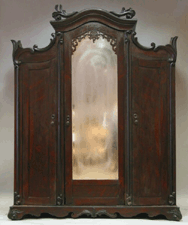 Mirrored dresser from the American Rococo Revival bedroom suite that fetched 20680 total
