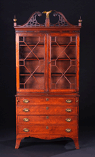 Cherry New England secretary bookcase circa 1790 24150