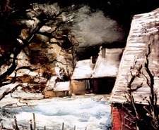 Le hammeau sous la neige Village Under Snow by Maurice de Vlaminck oil on canvas 23 by 29 inches 192000