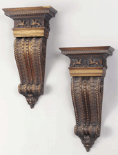 George III mahogany wall brackets 328500