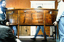 A winning bidder gave thanks for this Federal sideboard which fetched 17600 at William Smith