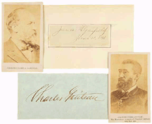 The images and signatures of Garfield and his assassin fetched 2990