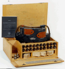 An armed forces radio finder was worn around the waist and was used to track down enemy agents