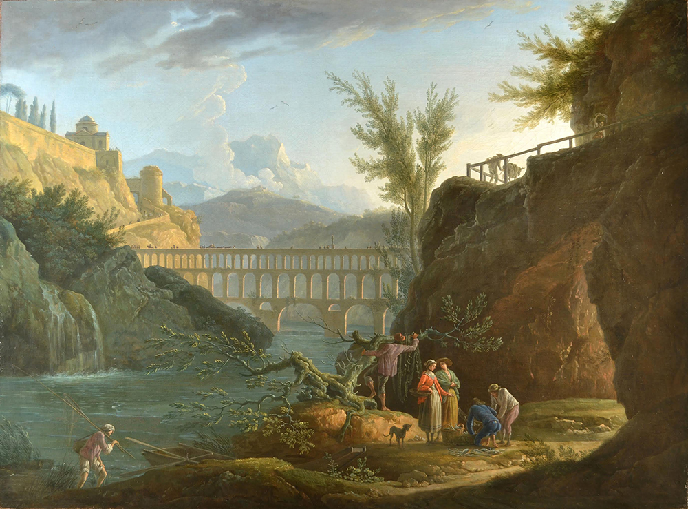 Claude Joseph Vernet (French, 1714 - 1789) Noon, Return from Fishing, c1750-1, 98 x 137cm, after restoration