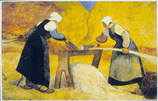 Le Teilleuses de Lin Meyer de Haan 1889 Oil on canvas from a private collection