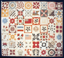 Album quilt dated 1851 and 1852 From the collection of the International Quilt Study Center