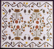 Baskets of Flowers quilt by an unknown maker possibly Pennsylvania or Ohio circa 186080 From the collection of the International Quilt Study Center